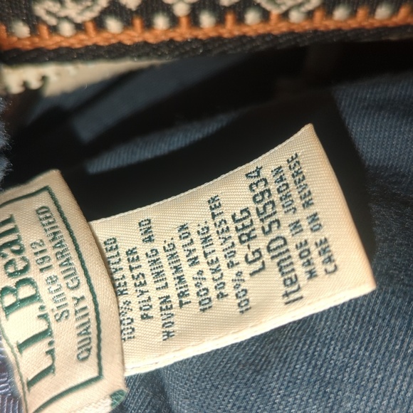 Women's Bean's Sherpa Fleece Long Tall Vest Vintage Indigo/Blue size L - Picture 7 of 7